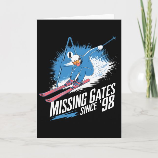 Tarjeta Missing Gates Since 98 Alpine Skiing  (Anverso)