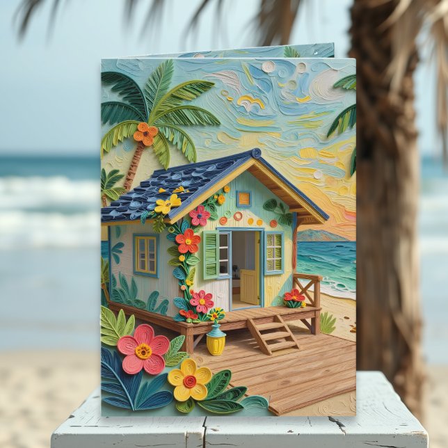 Tarjeta Missing You | Long Distance Beach Themed (Subido por el creador)