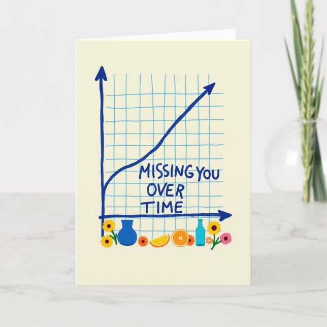 Tarjeta Missing You Over Time Graph Card (Anverso)