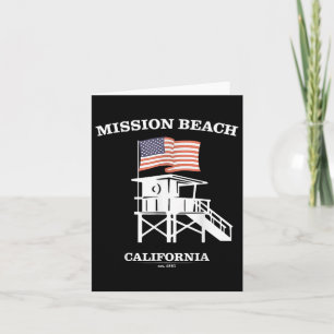 Tarjeta Mission Beach Shirt Retro San Diego California Bea