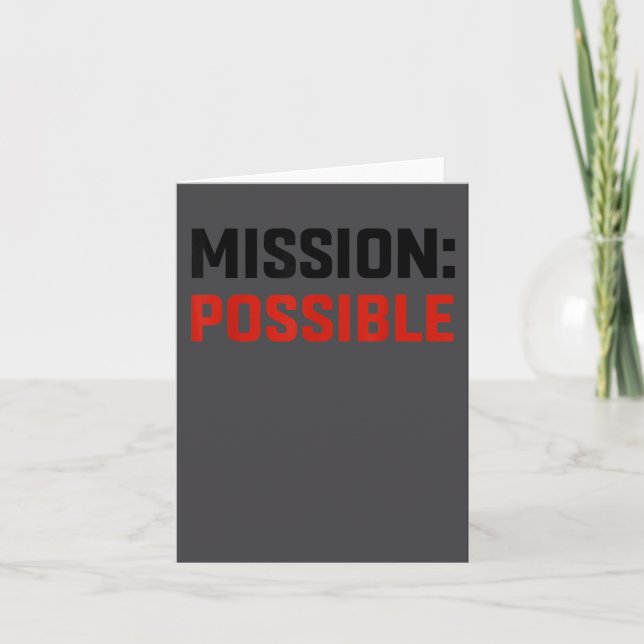 Tarjeta Mission Ssible Motivational Insrational School  (Anverso)