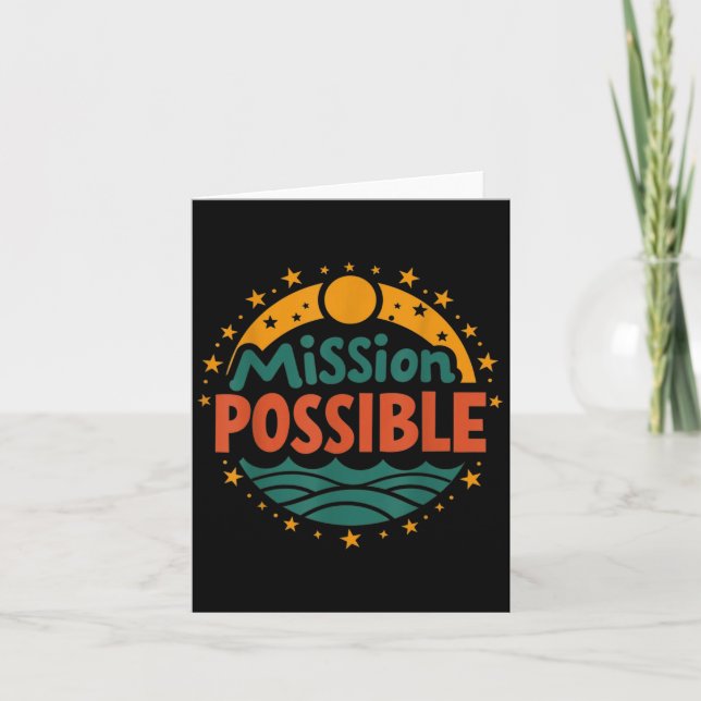 Tarjeta Mission Ssible Motivational Insrational School  (Anverso)