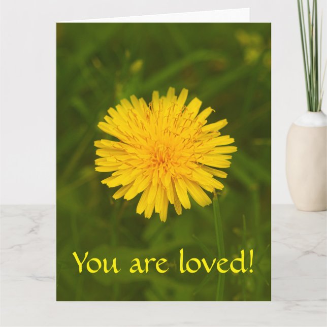 Tarjeta Misterio de Dandelion. ¡Eres amado! (Anverso)