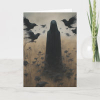 Misteriosa figura en negro con cruces Halloween