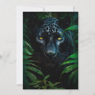 Tarjeta Misterioso diseño de vida silvestre en la selva ne