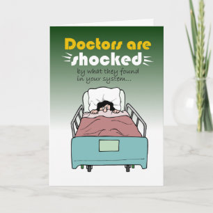 Tarjeta misterioso problema médico divertido, recupérate p