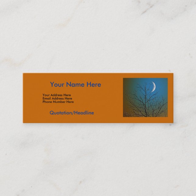 Tarjeta mística del perfil de la luna (Anverso)