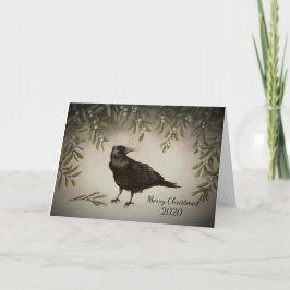 Tarjeta Mistletoe Crow