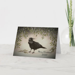 Tarjeta Mistletoe Crow