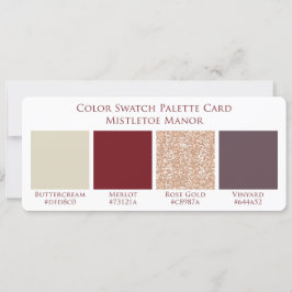 Tarjeta Mistletoe Manor Boda Color Swatch