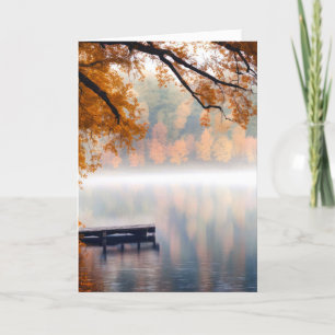 Tarjeta Misty Otumn Lake Sympathy