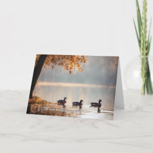 Tarjeta Misty Otumt Lake With Ducks Sympathy