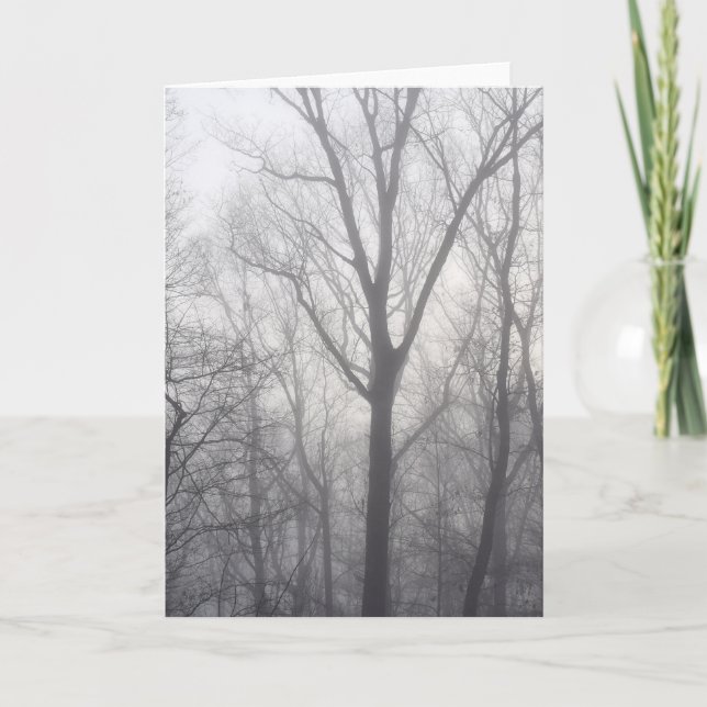 Tarjeta Misty Trees Gray Woodland (Anverso)