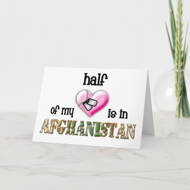 Tarjeta mitad de mi corazón… Afganistán 2 (Anverso)