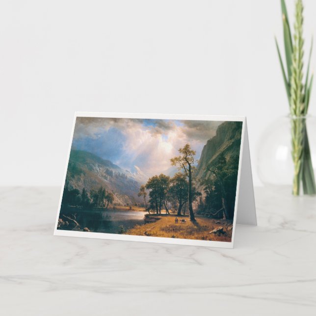 Tarjeta Mitad Dome Yosemite Valley de Albert Bierstadt, 18 (Anverso)