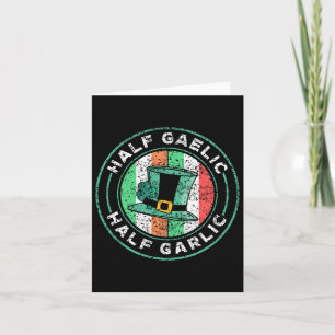 Tarjeta Mitad gaélico mitad ajo Día de San Patricio Irland
