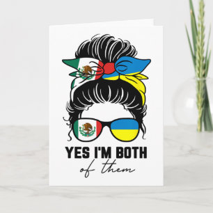 Tarjeta Mitad Mexicana Mitad Ucraniana Chica México Ucrani