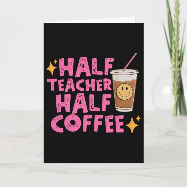 Tarjeta Mitad profesora mitad café (Anverso)