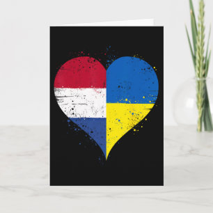 Tarjeta Mitad ucraniano Mitad holandés Una Ucrania Países 