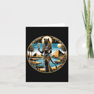 Tarjeta Mítolog egipcio de Bastet Cat Goddess