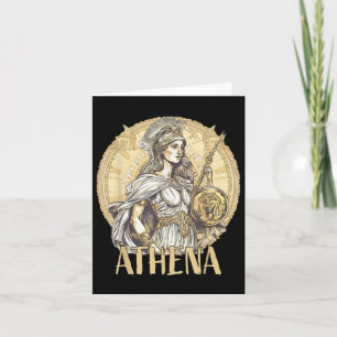 Tarjeta Mitología Griega Atenea La Diosa De La Sabiduría Y