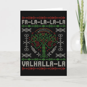 Tarjeta Mitología Nórdica - Yule Vikingo - Yggdrasil Navid