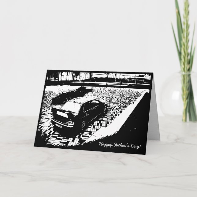 Tarjeta Mitsubishi EVO IX para el Día del Padre (Anverso)