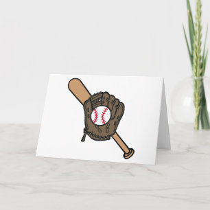 Tarjeta Mitt & Bat de béisbol