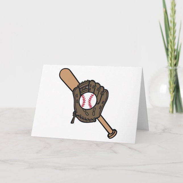 Tarjeta Mitt & Bat de béisbol (Anverso)