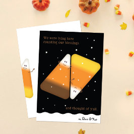 Tarjeta mixta de vacaciones de la pareja de maíz C