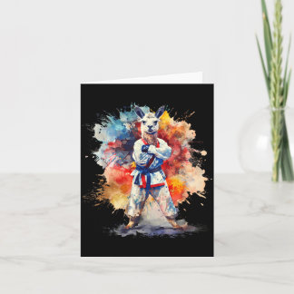 Tarjeta MMA Alpaca Acuarela Taekwondo Judo Kickboxing