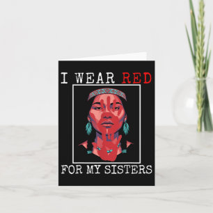 Tarjeta Mmiw Nativo Indio Estadounidense Que Uso Rojo Para
