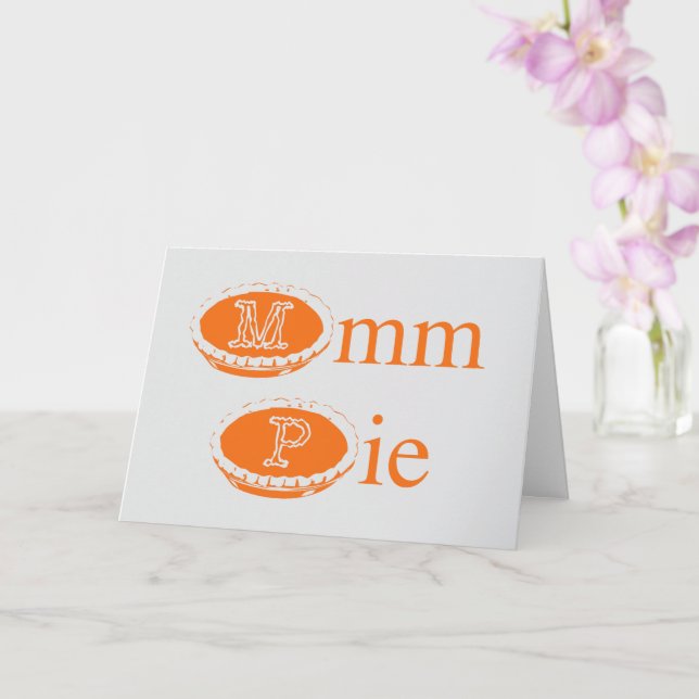 Tarjeta Mmmmm Pie (Thanksgiving)  (Orquídea)