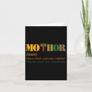 Tarjeta Mo-thor Como Mamá Solo Que Mucho Más Divertido Día