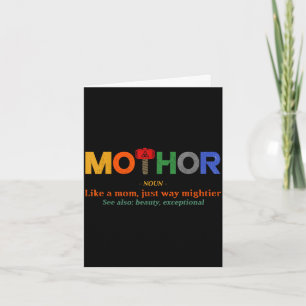 Tarjeta Mo-thor como una mamá mucho más poderosa día de la