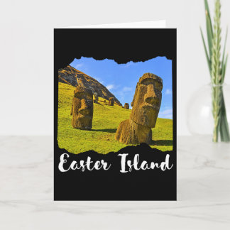 Tarjeta Moai Statue Easter Island 