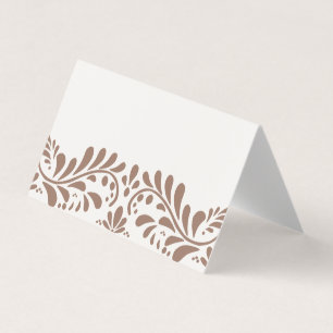 Tarjeta Mocha Brown Talavera Fiesta Place Card Decoración