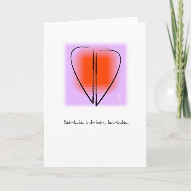 Tarjeta MOD Heart Love Beating Heart Valentine (Anverso)