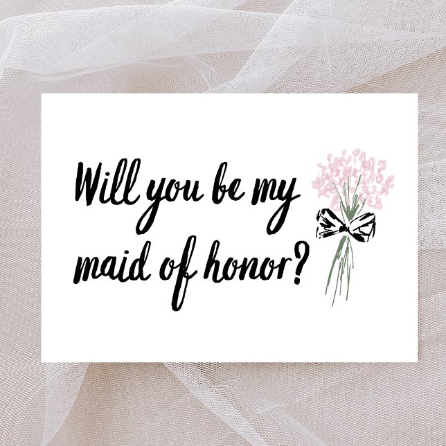 Tarjeta Moda Bouquet, será mi propuesta de honor (Lovely and heartfelt card, ideal for popping the big question to your maid of honor. )