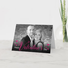 Tarjeta Moda de escritura rosada moderna Corazones foto bl