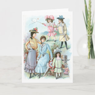 Tarjeta moda de los 1900s