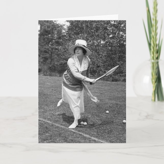 Tarjeta Moda de tenis de principios del siglo XX (Anverso)