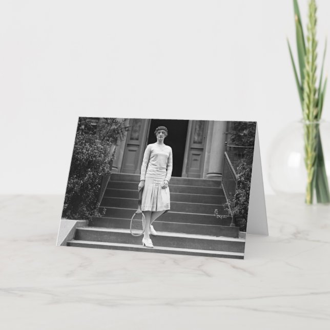 Tarjeta Moda de tenis femenina de los años 20 (Anverso)