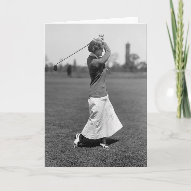 Tarjeta Moda del golf de las mujeres, los años 10 (Anverso)