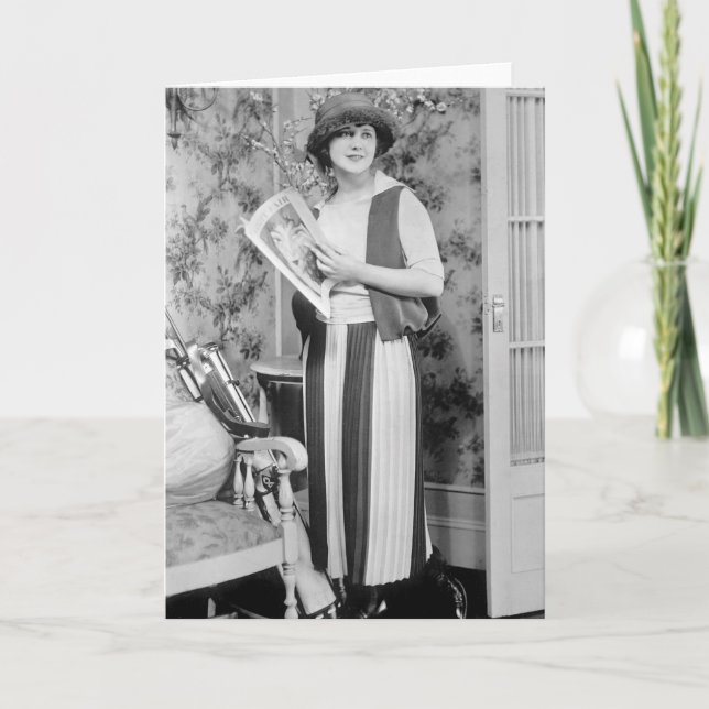 Tarjeta moda del golf de los años 20 (Anverso)