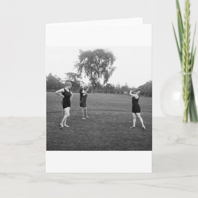 Tarjeta Moda del golf de los años 20 de las mujeres (Anverso)