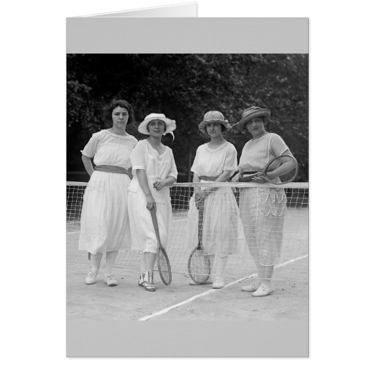 Tarjeta moda del tenis de los años 20