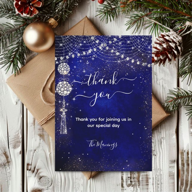 Tarjeta Moda elegantes adornos de azul real gracias (Subido por el creador)