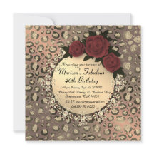 Moda Leopard Rosa Fabulous 40th Birthday