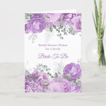 Moda Lilac Silver Floral Bridal Shower